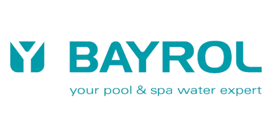 Bayrol Logo: Experte für Pool- und Spa-Wasserpflege in Türkis