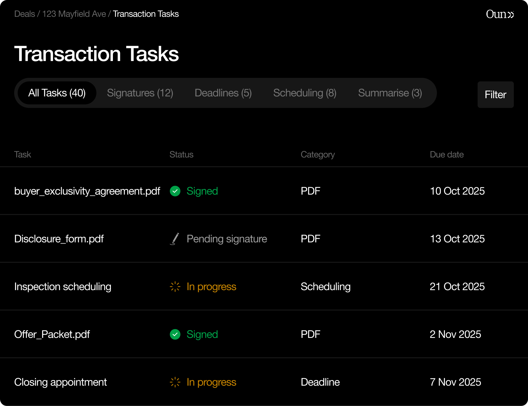 Transaction demo of how Homie App works
