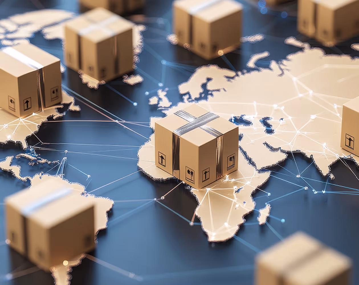 Une carte du monde avec des cases dessus.