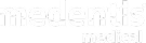 Medentis Medical Logo in weißer Gestaltung ohne Hintergrund