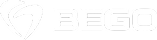 Bego Logo in weißer Gestaltung ohne Hintergrund