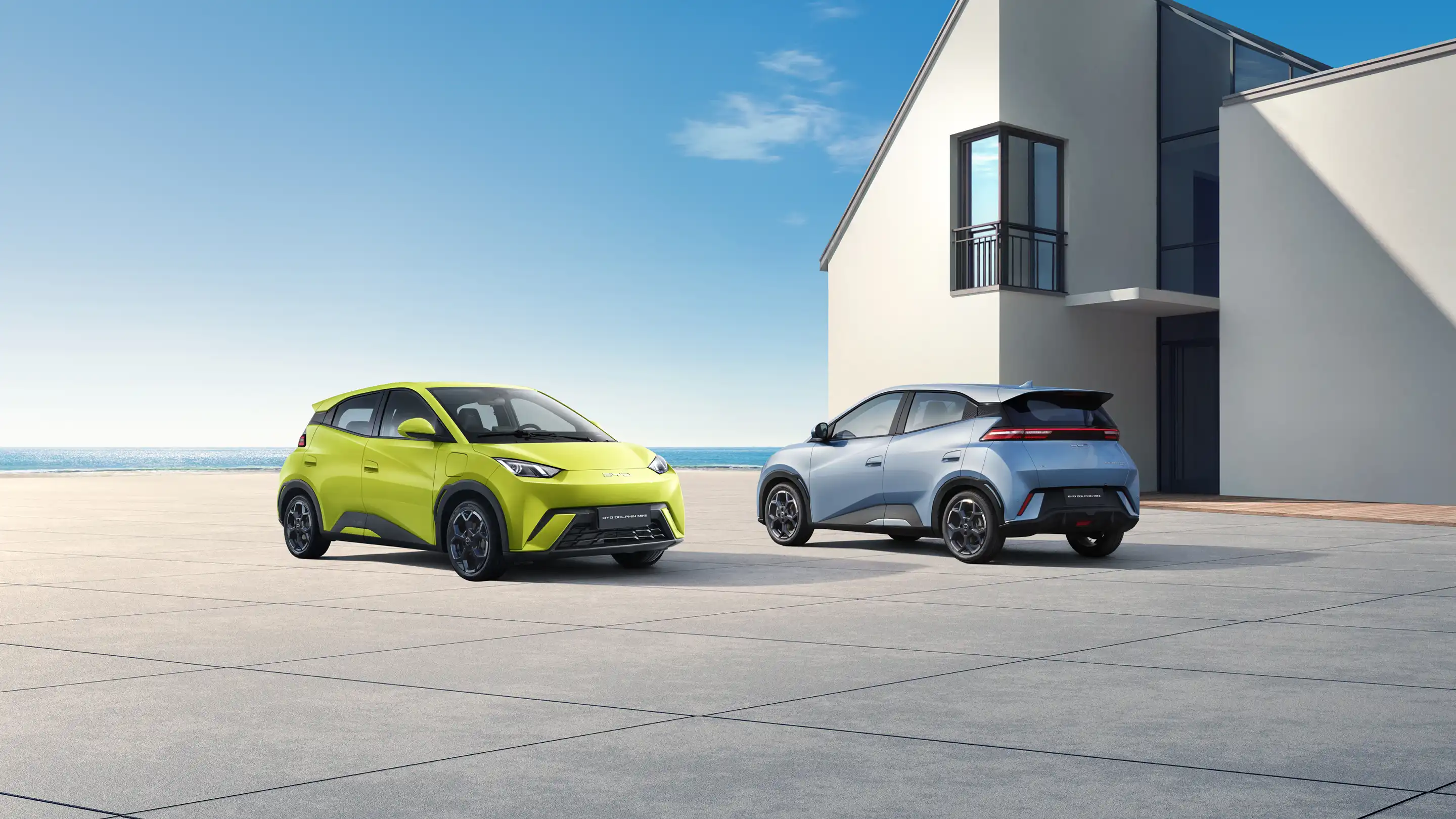 Banner Seagull con dos vehículos de diferentes colores