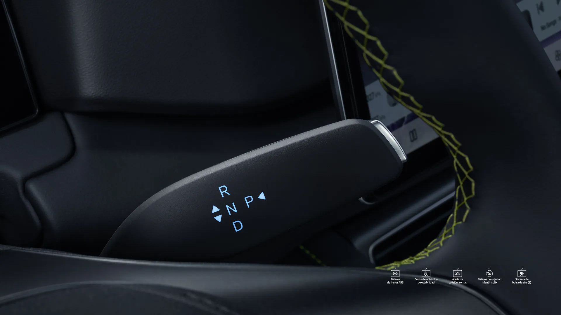 BYD YUAN UP DM-I, selector de marchas iluminado en azul (R, N, P, D) - Codinova