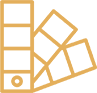 Gold Icon of a human ear for sound proof