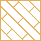 Simple gold line art diamond icon.