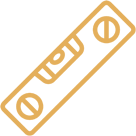 Simple gold line art diamond icon.