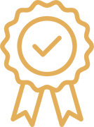 Gold Icon of a human ear for sound proof