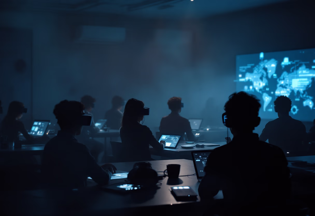 image of futuristic classroom setting