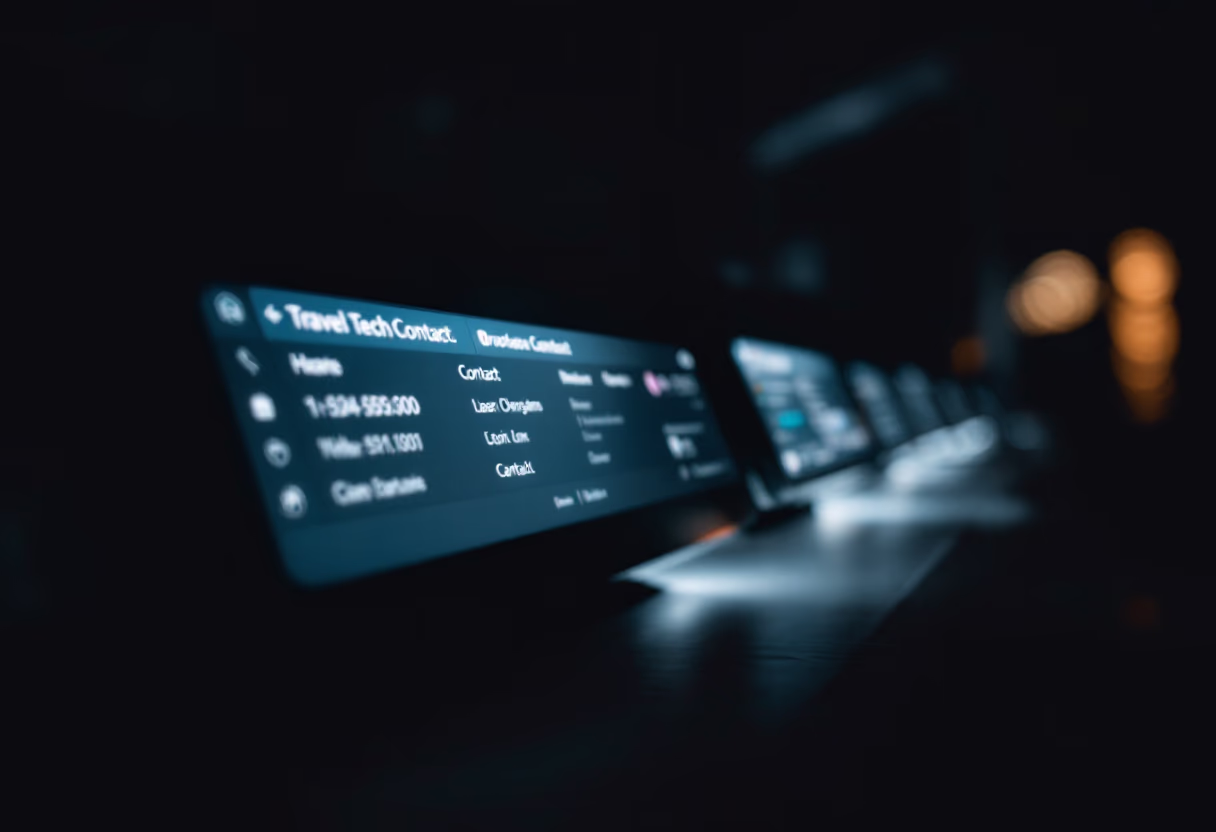 image of contact details graphic (for a travel tech)