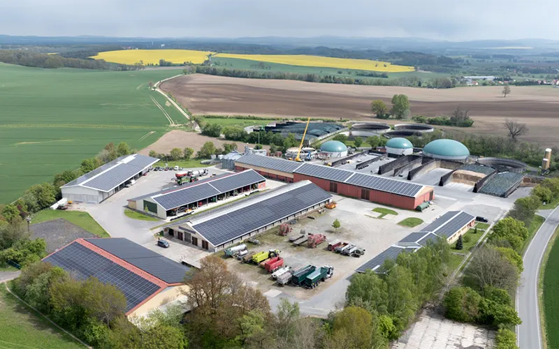 Biogasanlage auf der Gutsverwaltung Schönfelder Hochland zur nachhaltigen Energieerzeugung