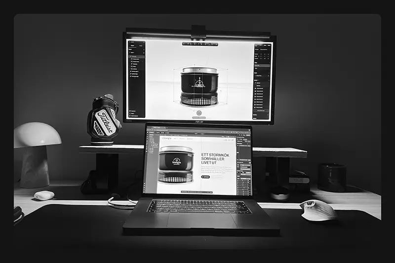 A mockup of spline interface, creating a stove