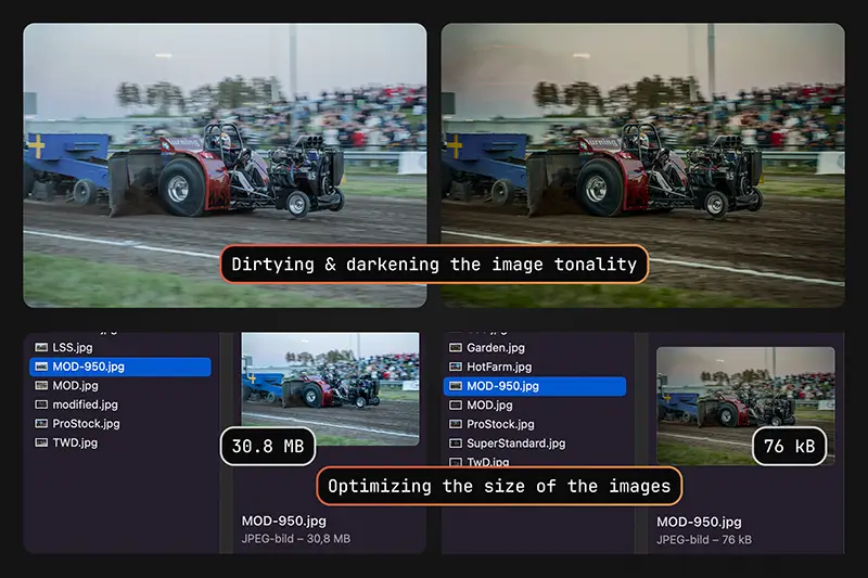 A comparanble view of conducted photo optmizat