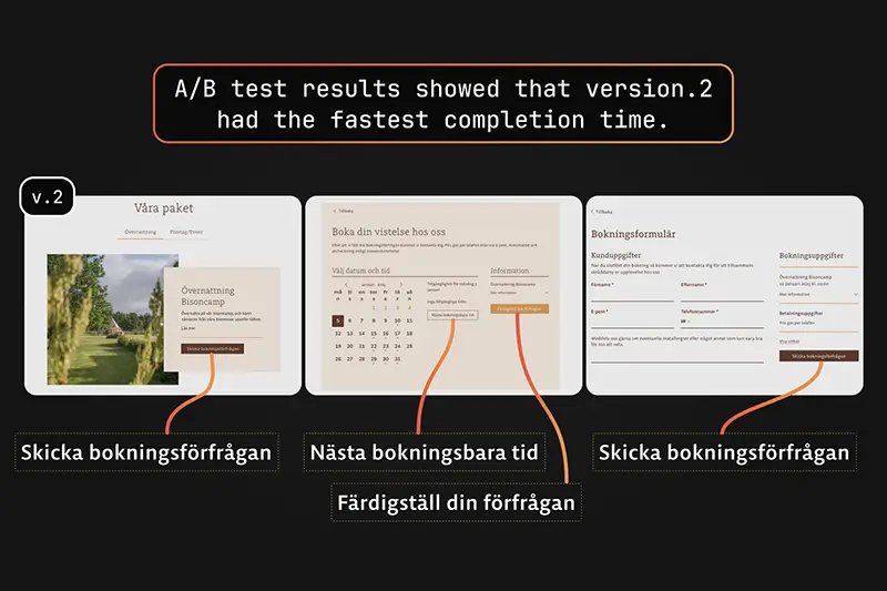 The final version of the Button-texts 