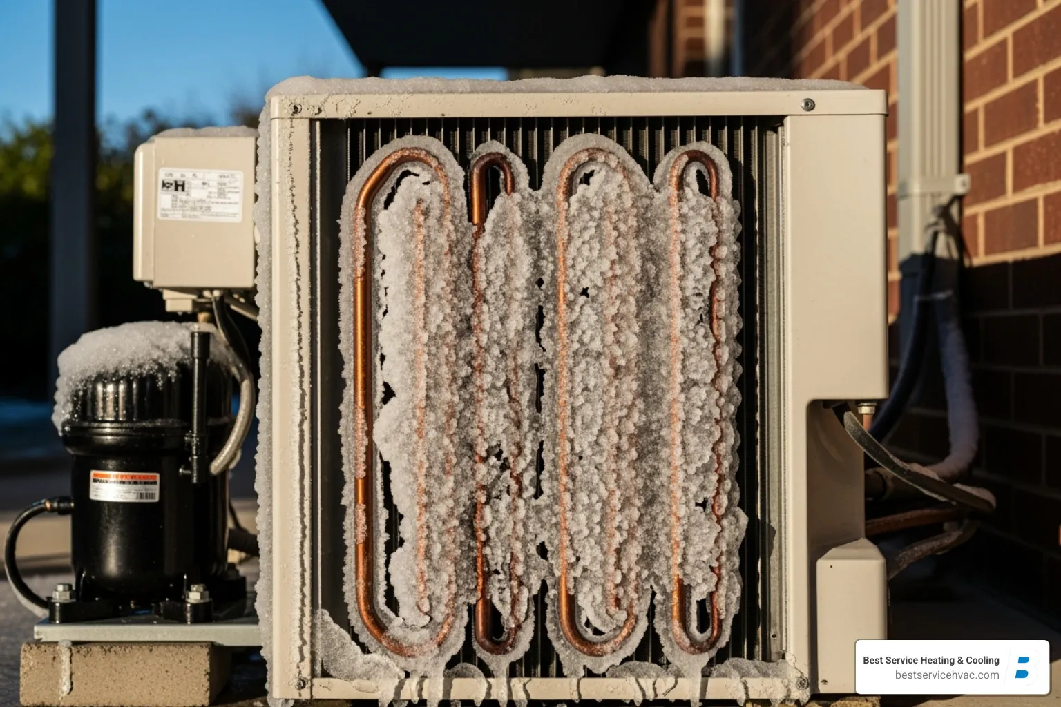 AC unit with ice buildup on the coils - ac repair cost columbus