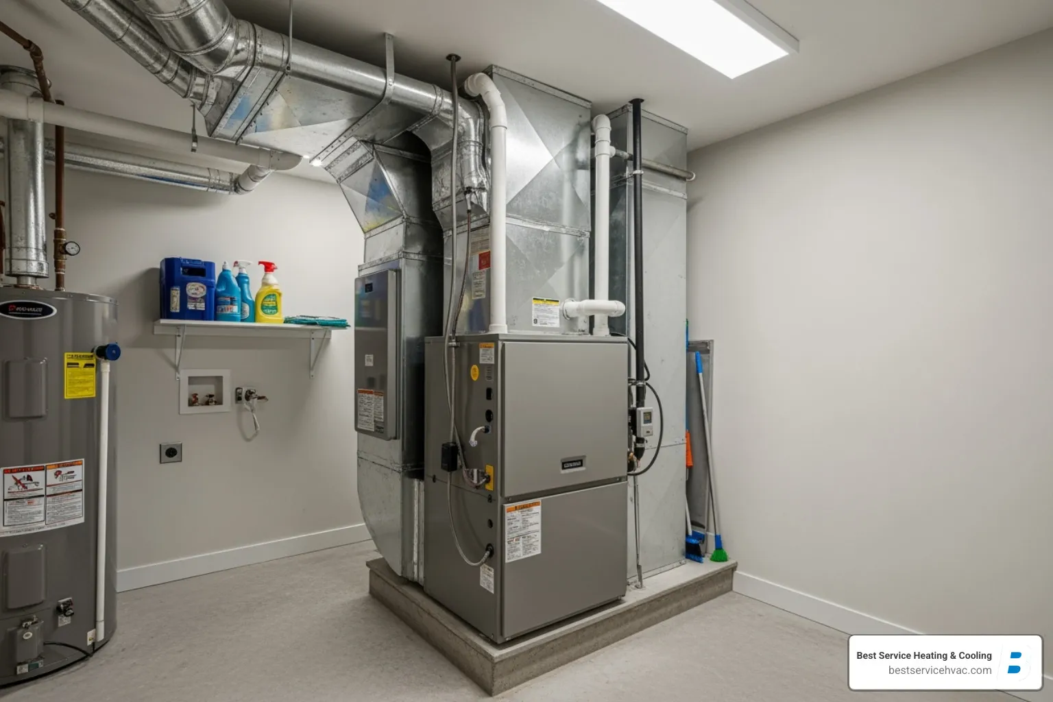 new, modern furnace unit - columbus furnace installation cost