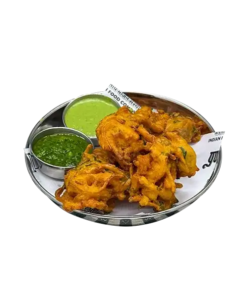 Image détourée de pakora de courge servi chez Gourou Indian Food à Paris