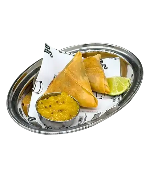 Image détourée d’aloo samossas servi chez Gourou Indian Food à Paris