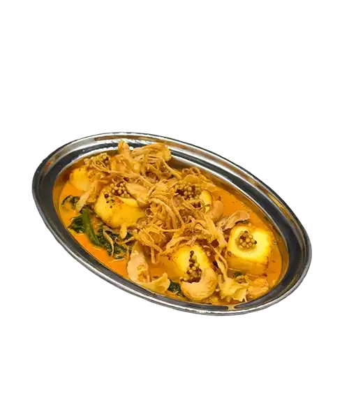 Image détourée de palak paneer servi au restaurant indien Gourou