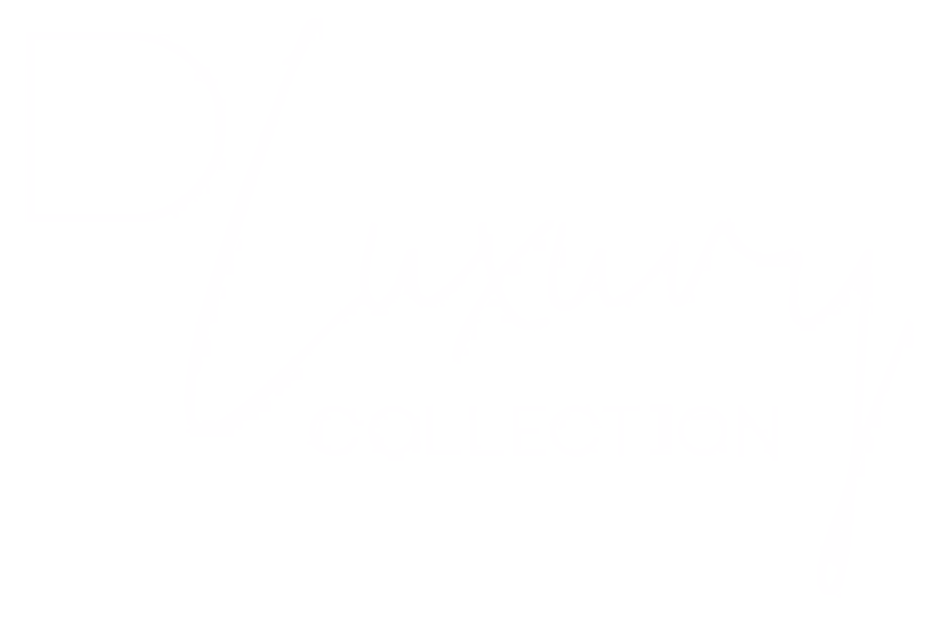 D Luxury Collection logo in white on a transparent background.