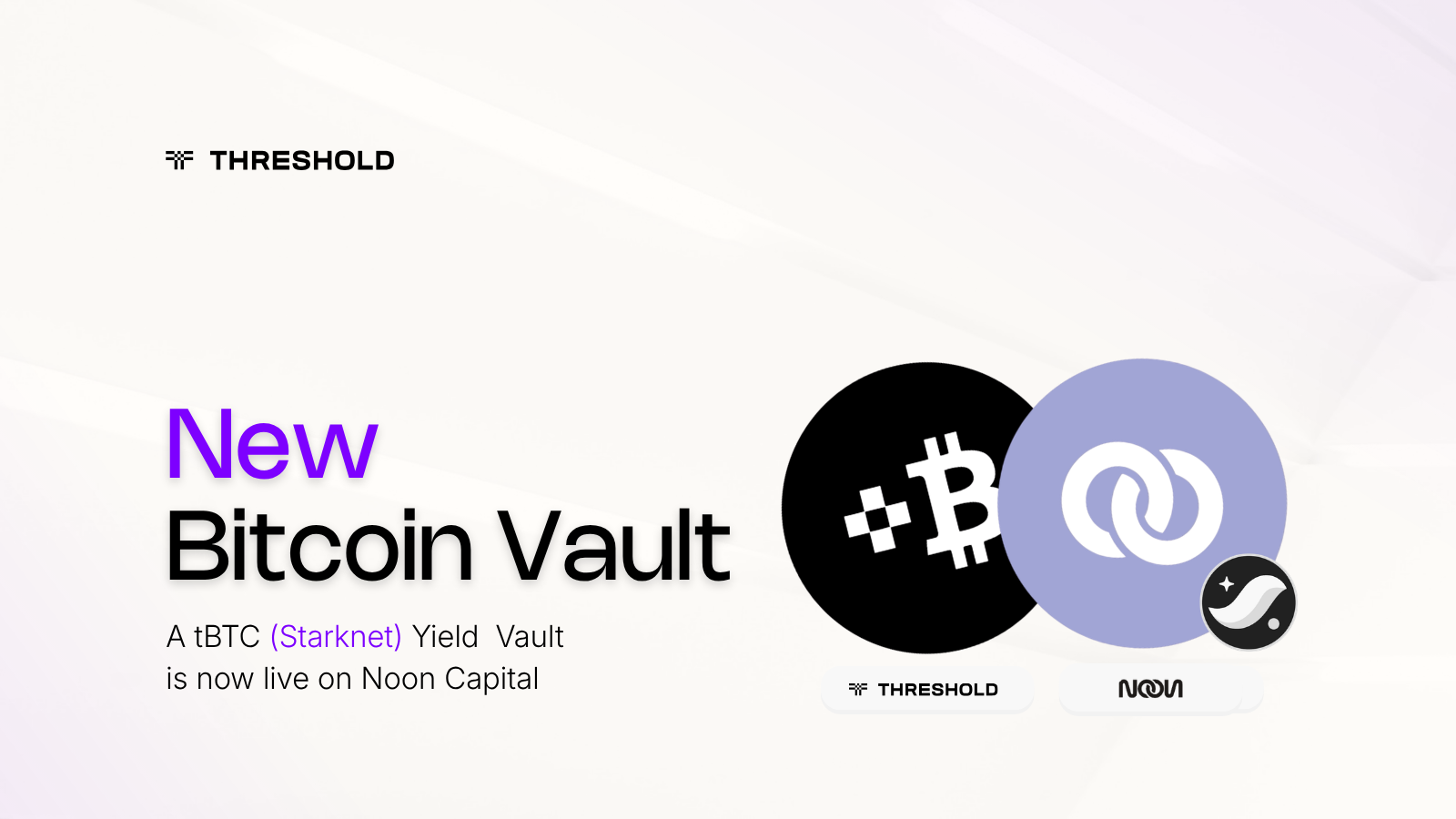 tBTC x Noon: New Bitcoin Vault on Starknet