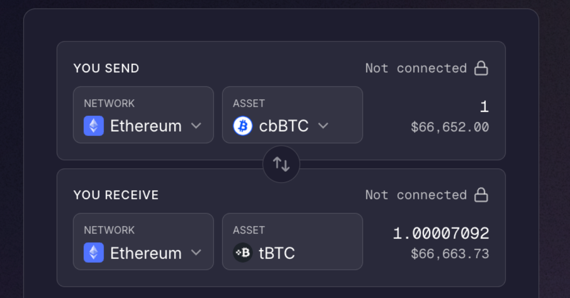 tBTC trading at a slight premium vs cbBTC
