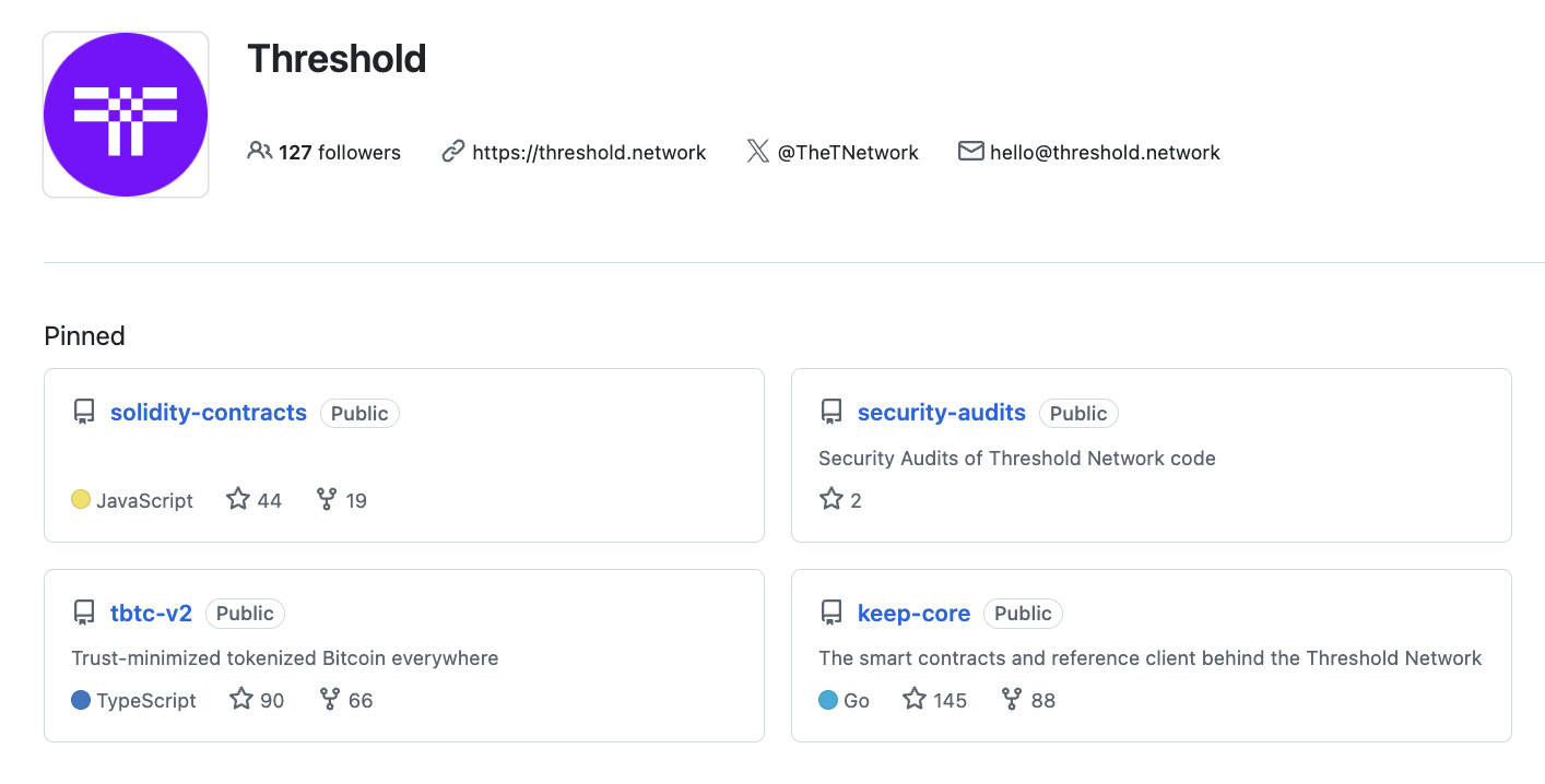 Threshold Network Official github image