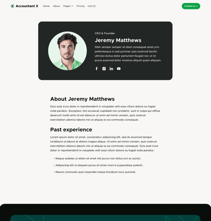Accountant X - Team Single Main Page - Accountant Webflow Template