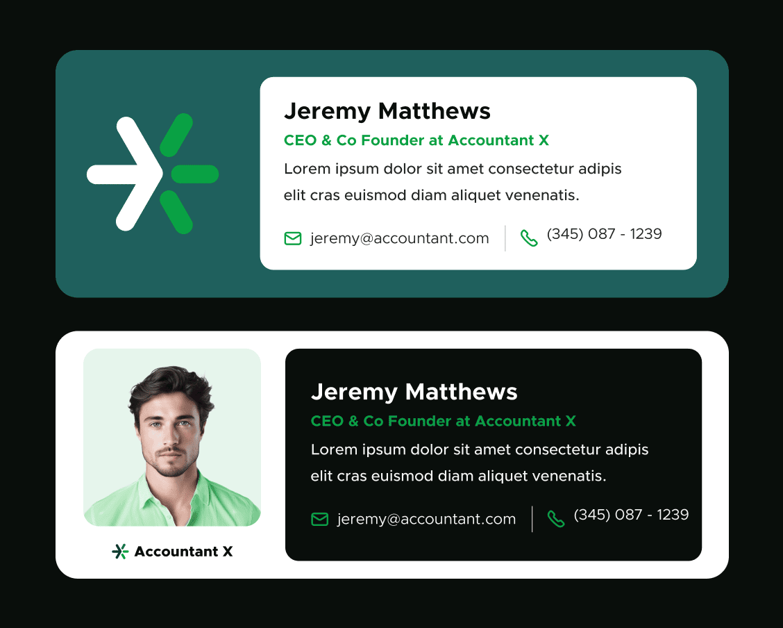 Accountant X - Email Signature - Accountant Webflow Template