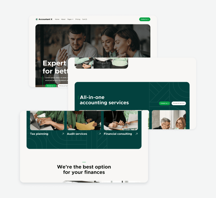 Accountant X - 70 Sections Included - Accountant Webflow Template