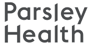 Parsley Health logo text in gray font.