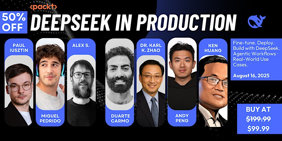 The banner for Packt's DeepSeek in Production event.