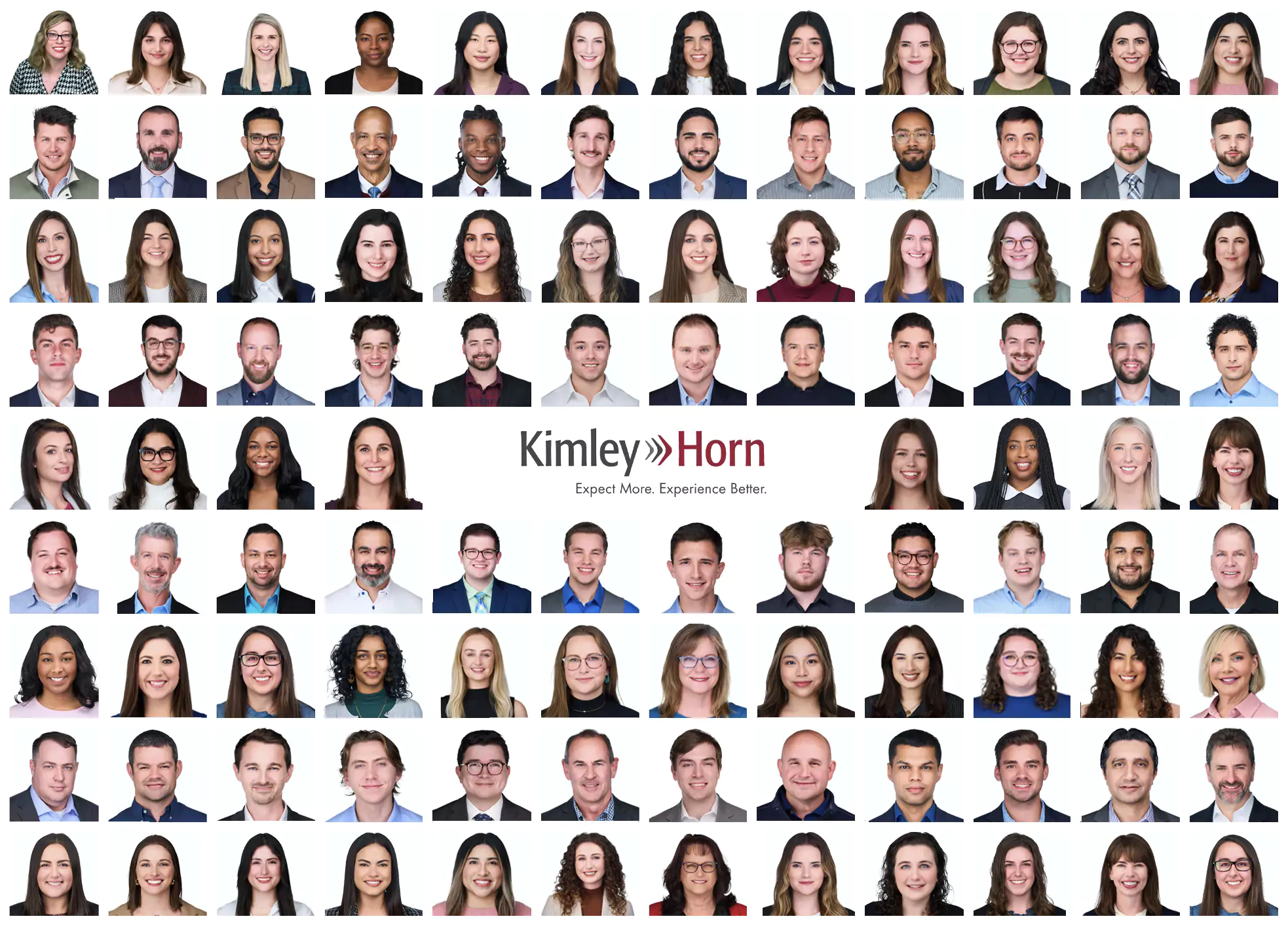 A collage of people with the words "Kimley Horn" in the bottom right corner.