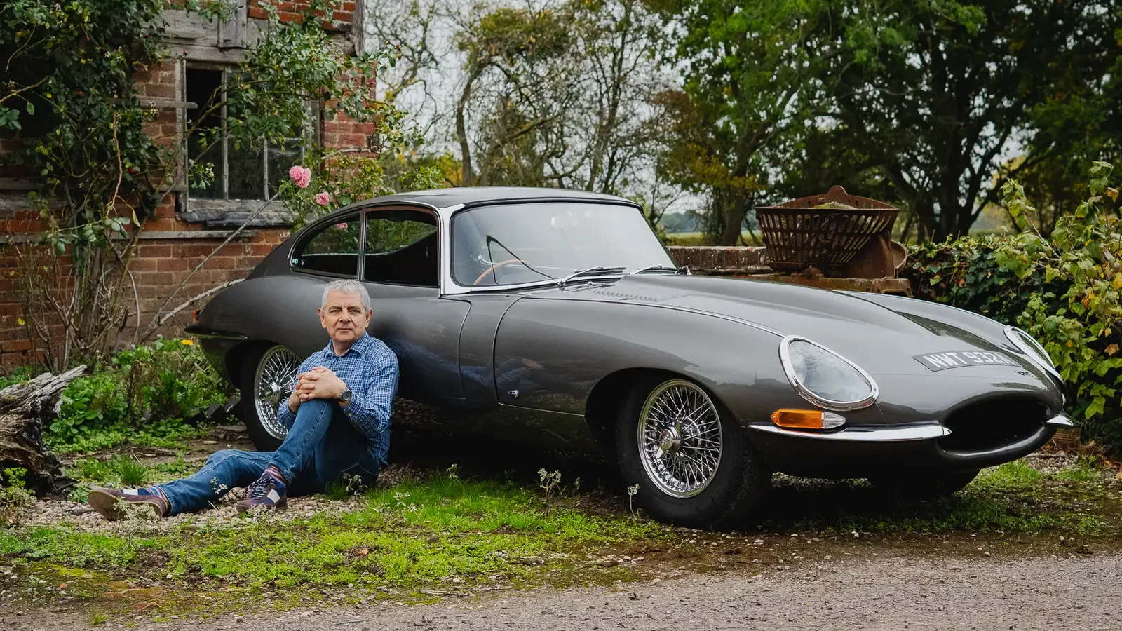Rowan Atkinson's E-Type Jag from Man vs. Bee is going up for sale.