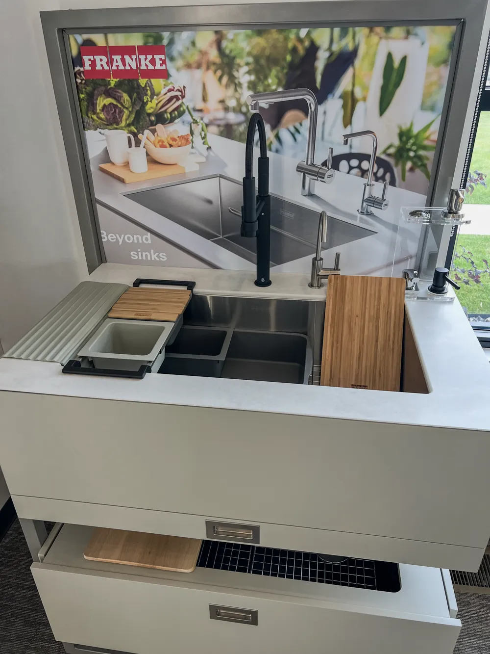 Bathroom sink and countertop sample display in The Water Closet Bozeman showroom