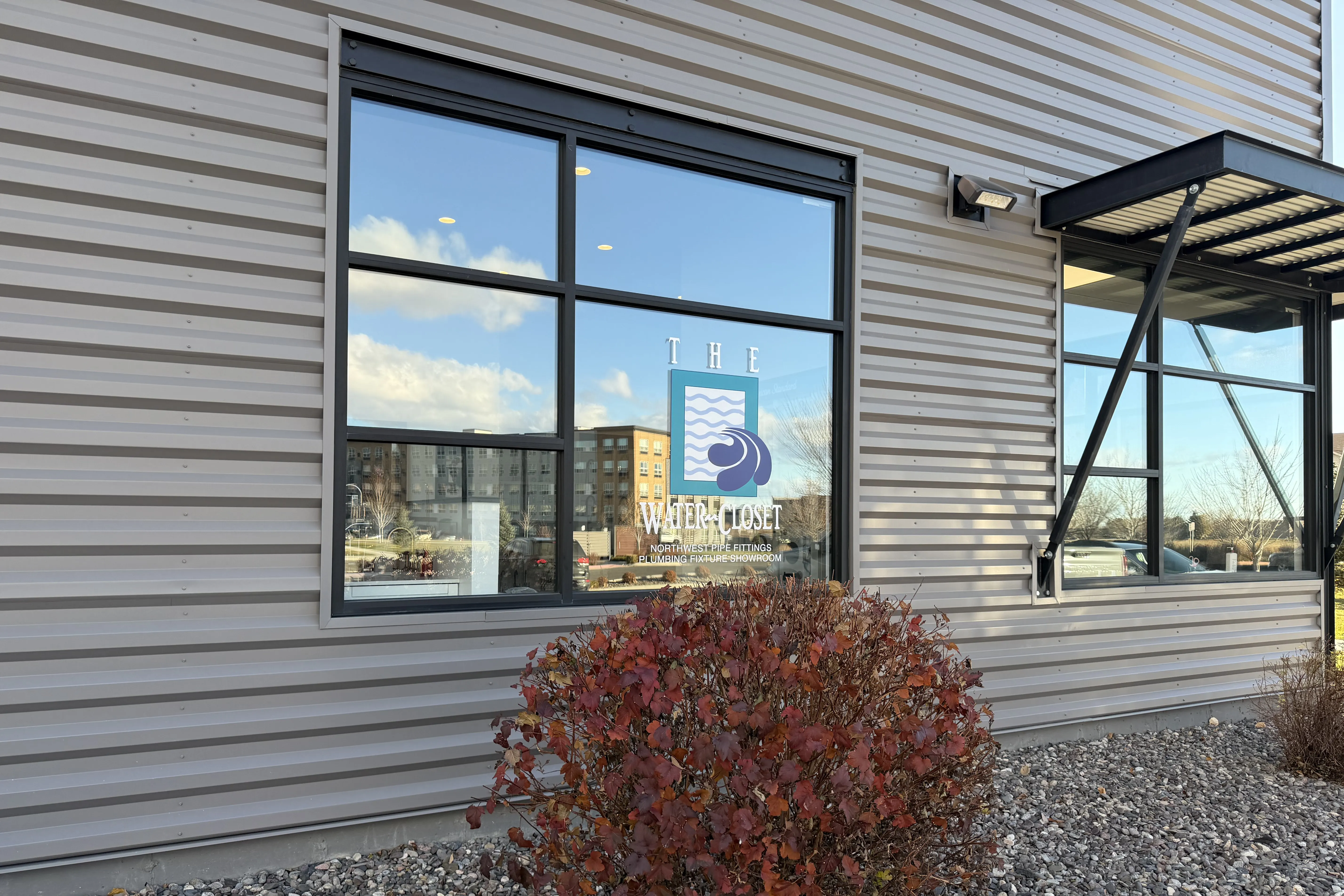Exterior of The Water Closet Bozeman showroom building entrance