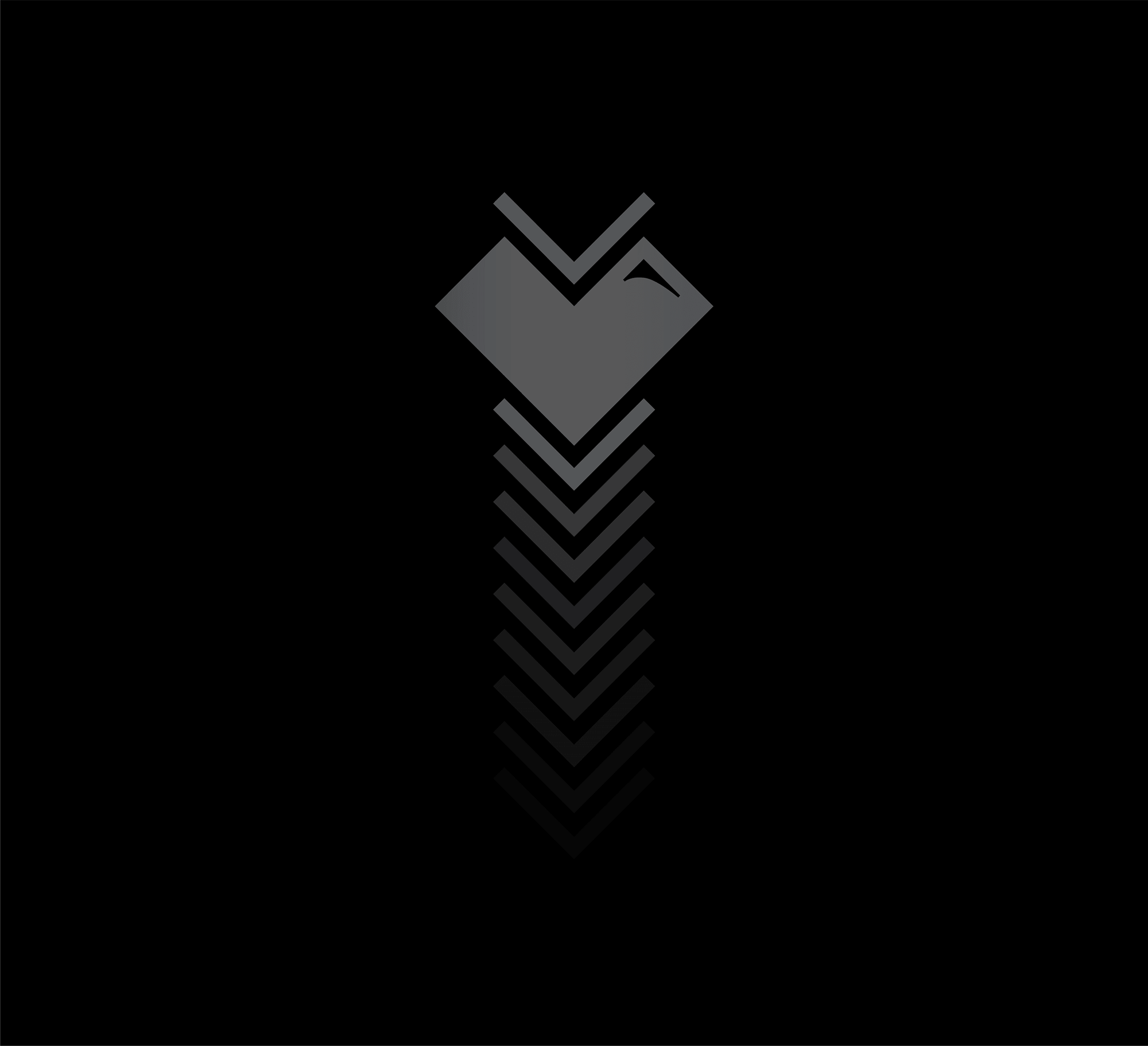 The Kinemotik heart icon used with radiating chevrons for marketing assets