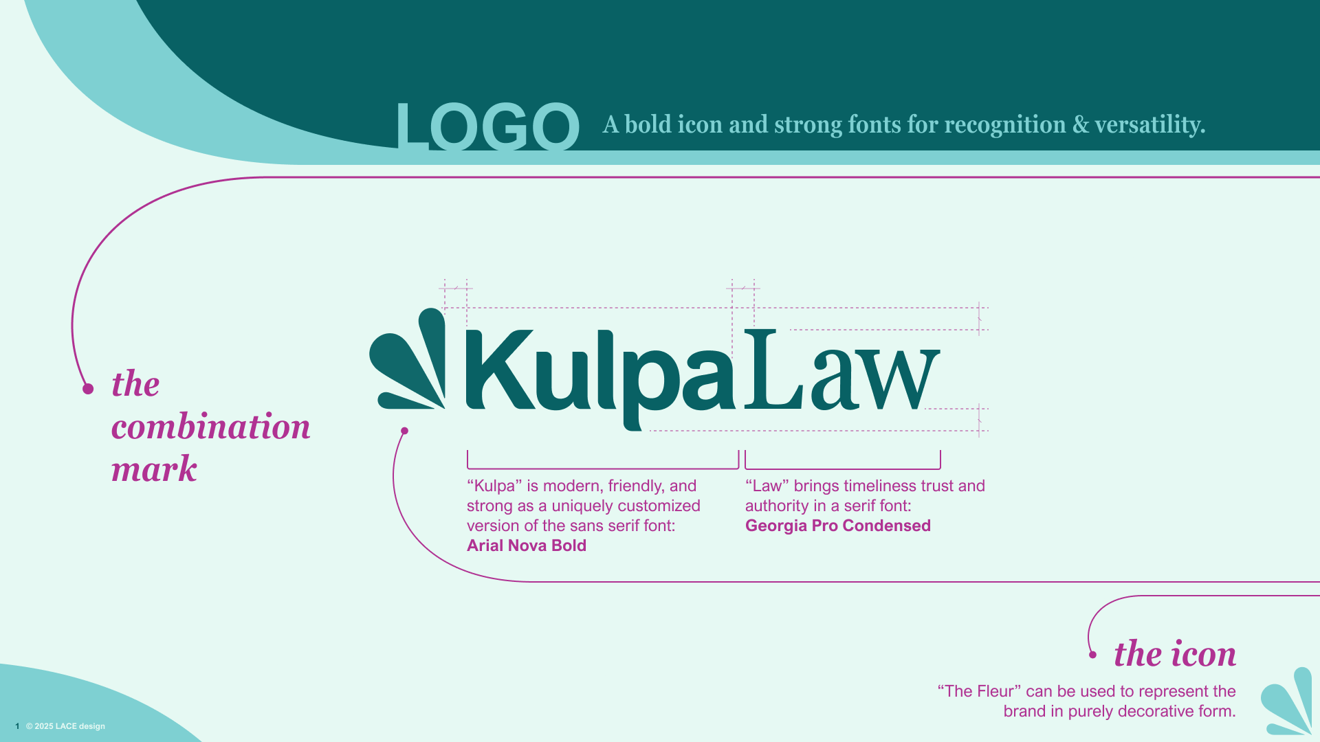 Client Presentation Slide for Kulpa Law logo design