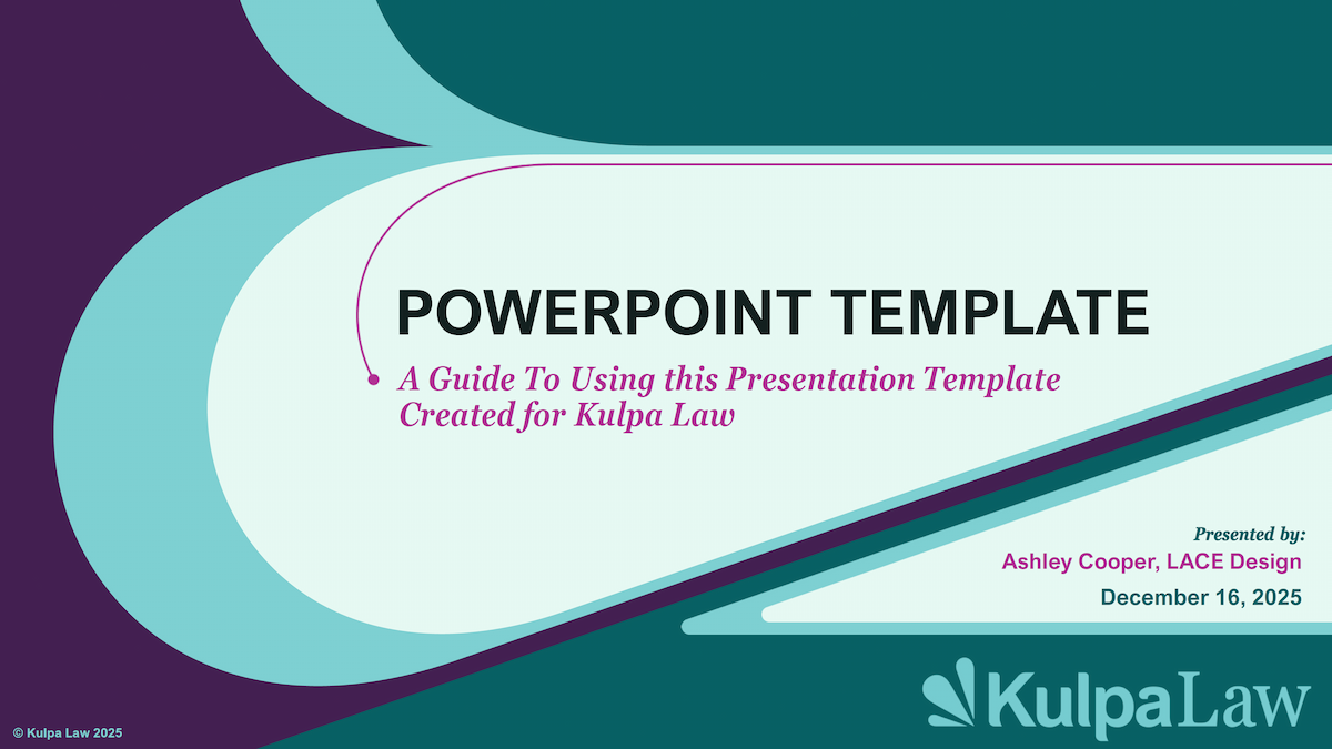Presentation Template design for Kulpa Law by LACE
