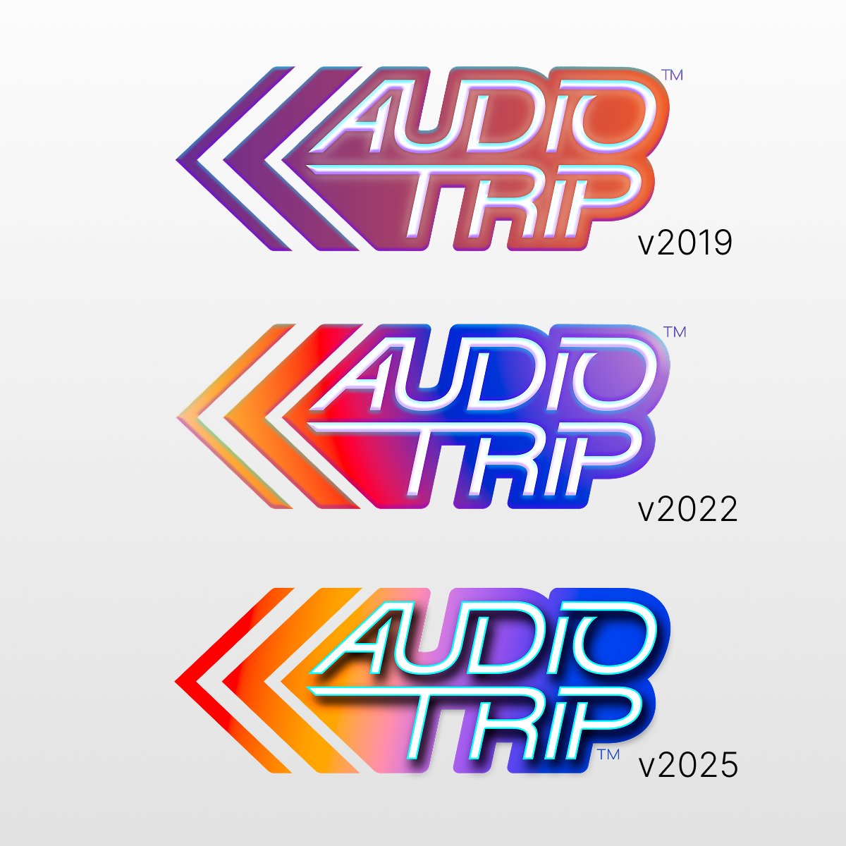 The Audio Trip logo evolved throughout the years to stay fresh and relevant in the games industry and amidst a sea of other games for each platform