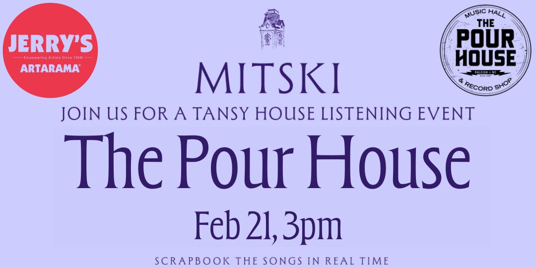 (Record Shop) Mitski Listening Party sponsored by Jerry's Artarama