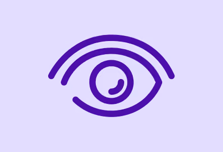Pictogram van een oog voor zichtbaarheid of weergave.