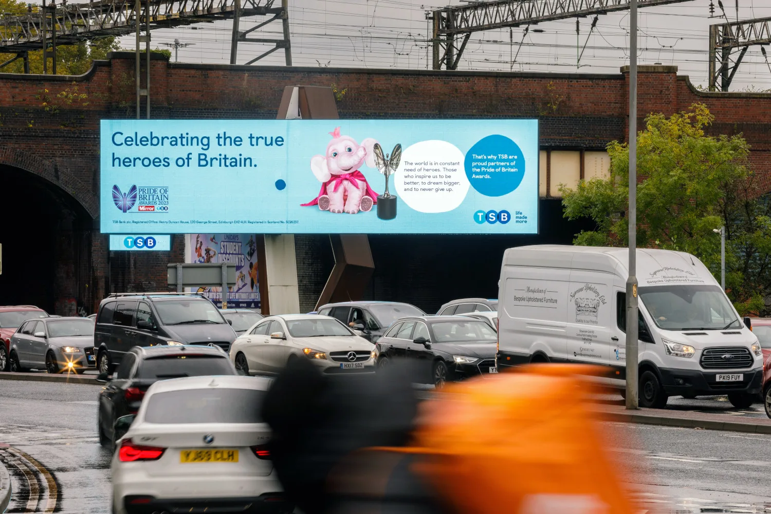 TSB advertising on a Manchester Storm screen