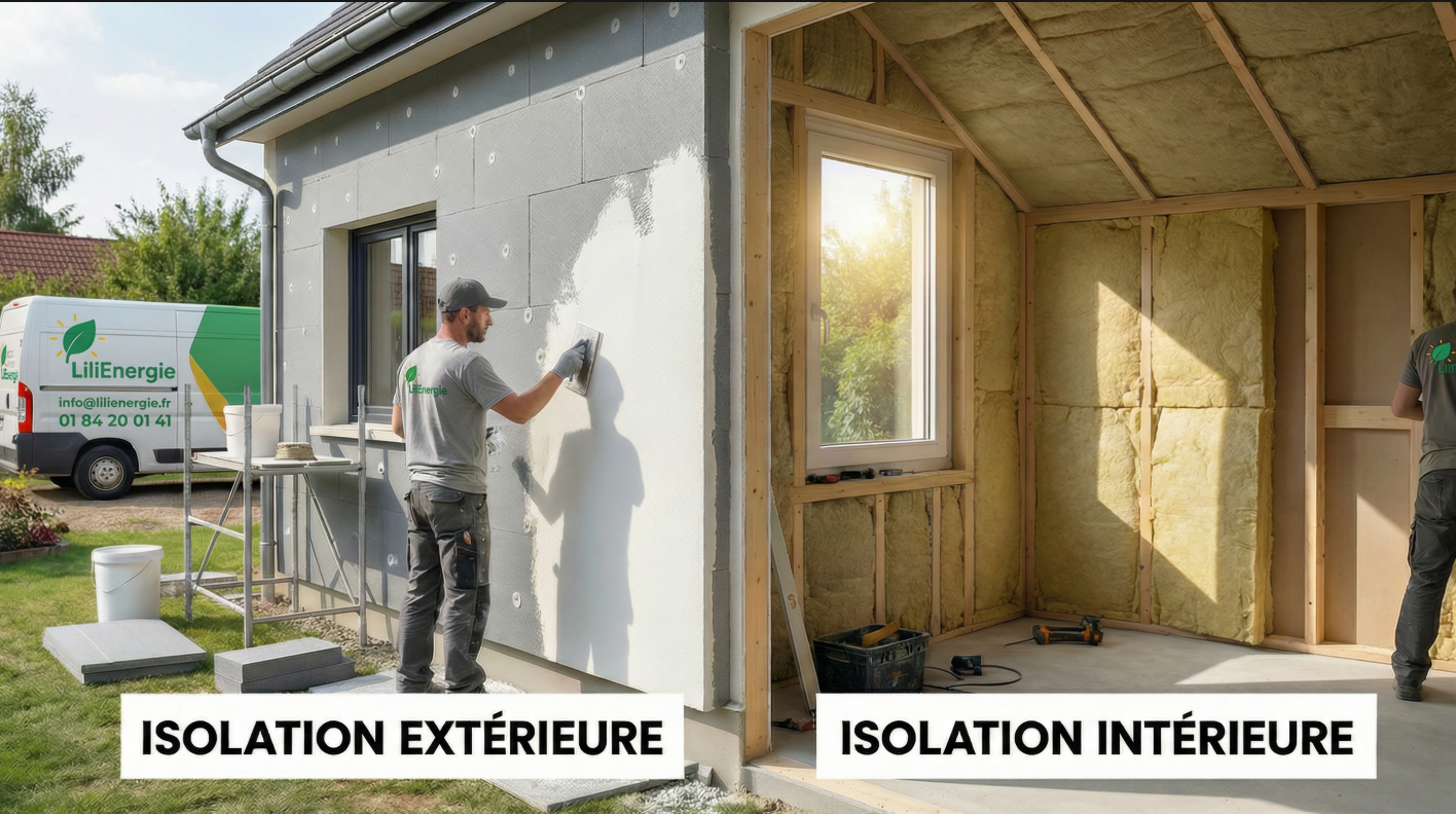 Travaux d’isolation intérieure et extérieure d’une maison par Lilienergie