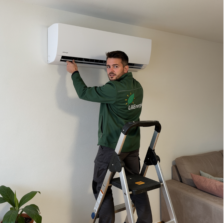 Réglage et contrôle d'une unité extérieure de pompe à chaleur air eau pour chauffage domestique