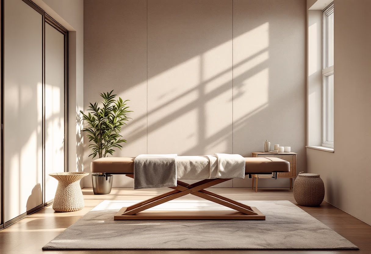 image of a treatment room in a chiropractic clinic
