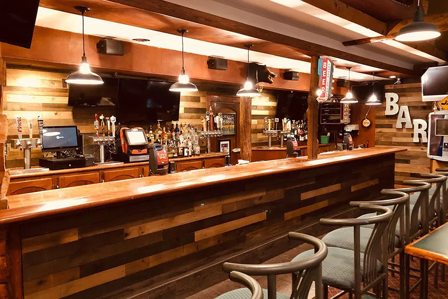 The inside of Aspen restaurant in the bar area