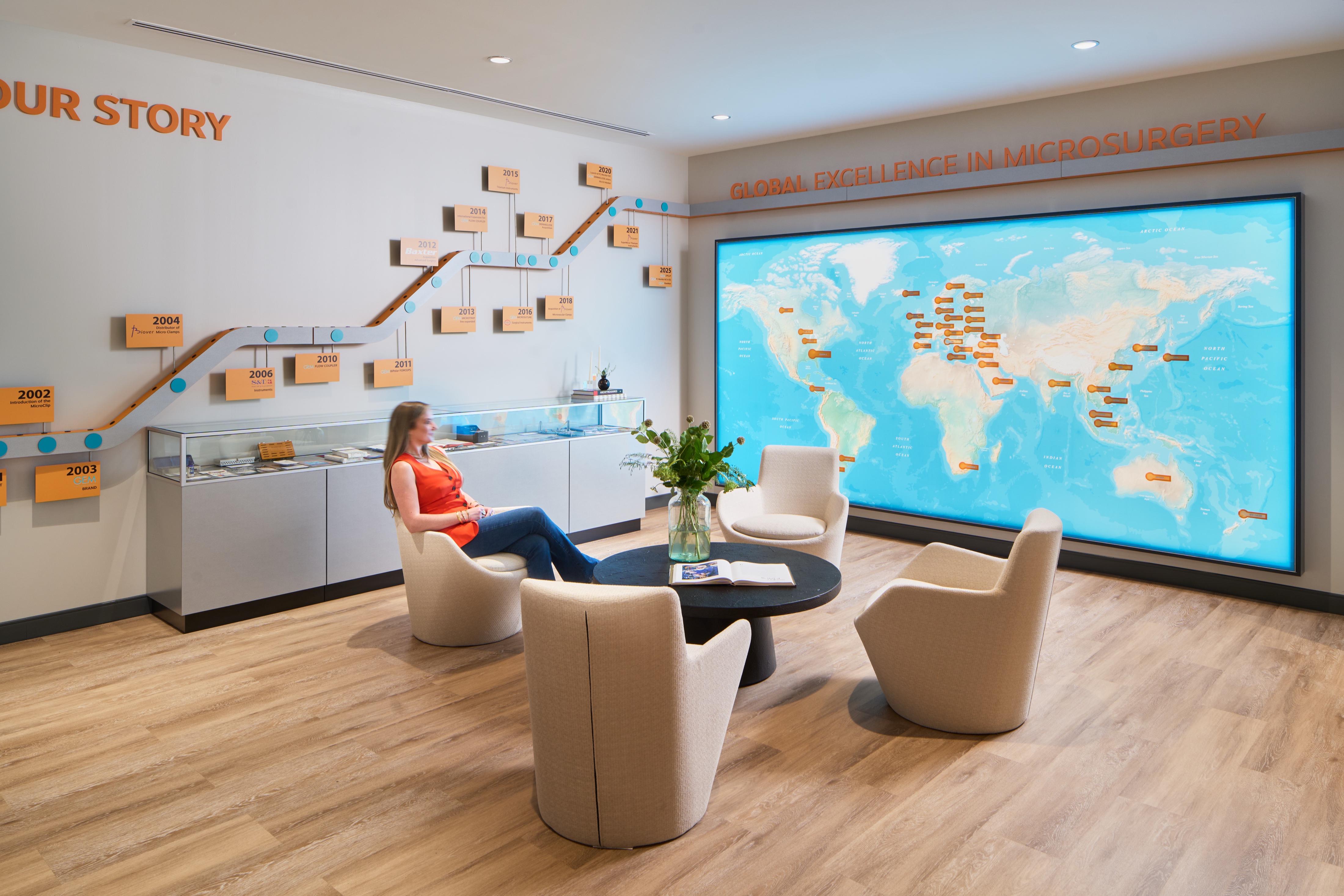 Tom Martin workplace interior, a Blackstone Construction commercial project. Architectural photography by Omar Mohammad Studio.