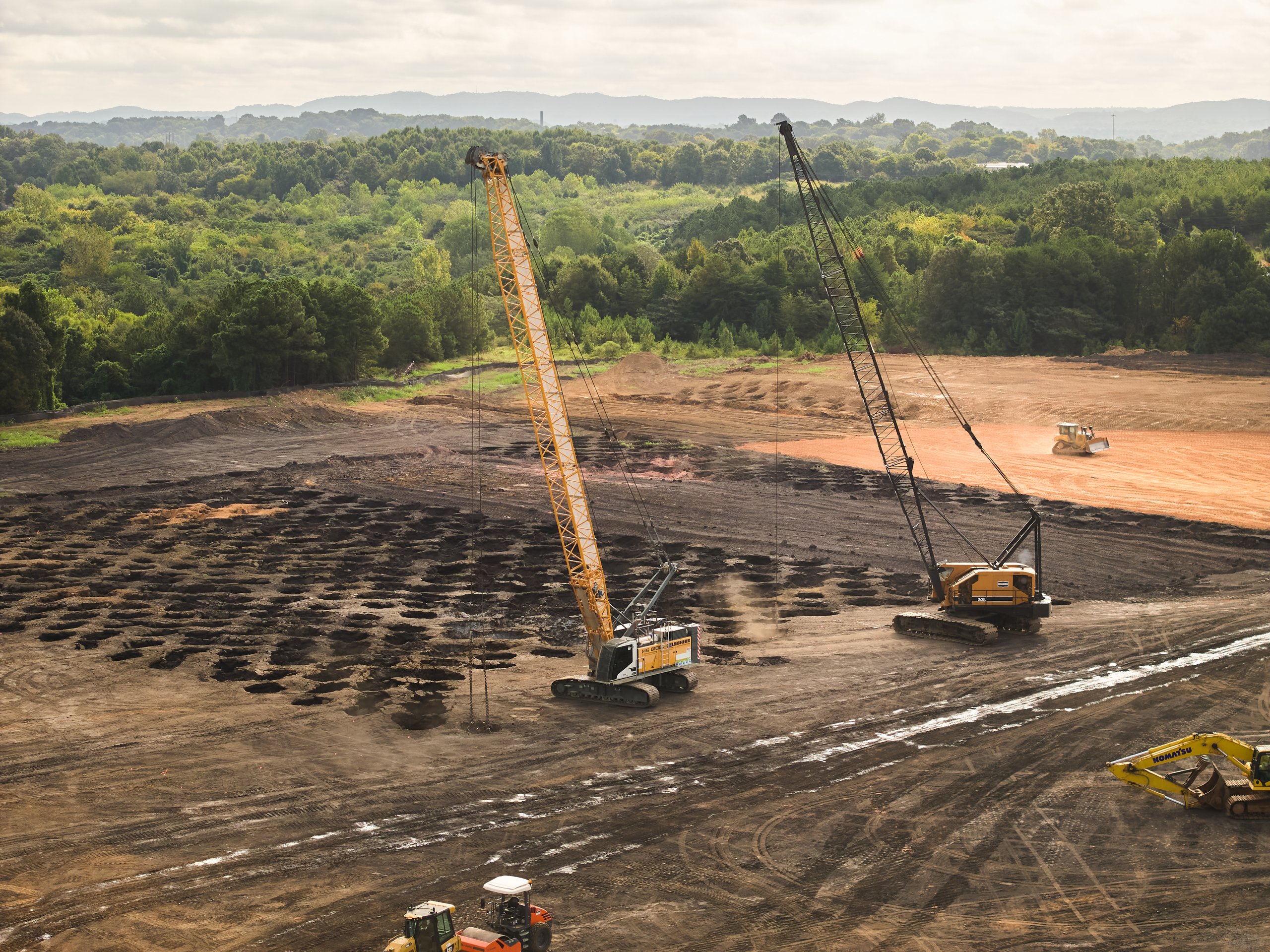 Coalburg Site Compaction, a Cooper Construction site in Coalburg, Alabama. Construction photography by Omar Mohammad Studio.