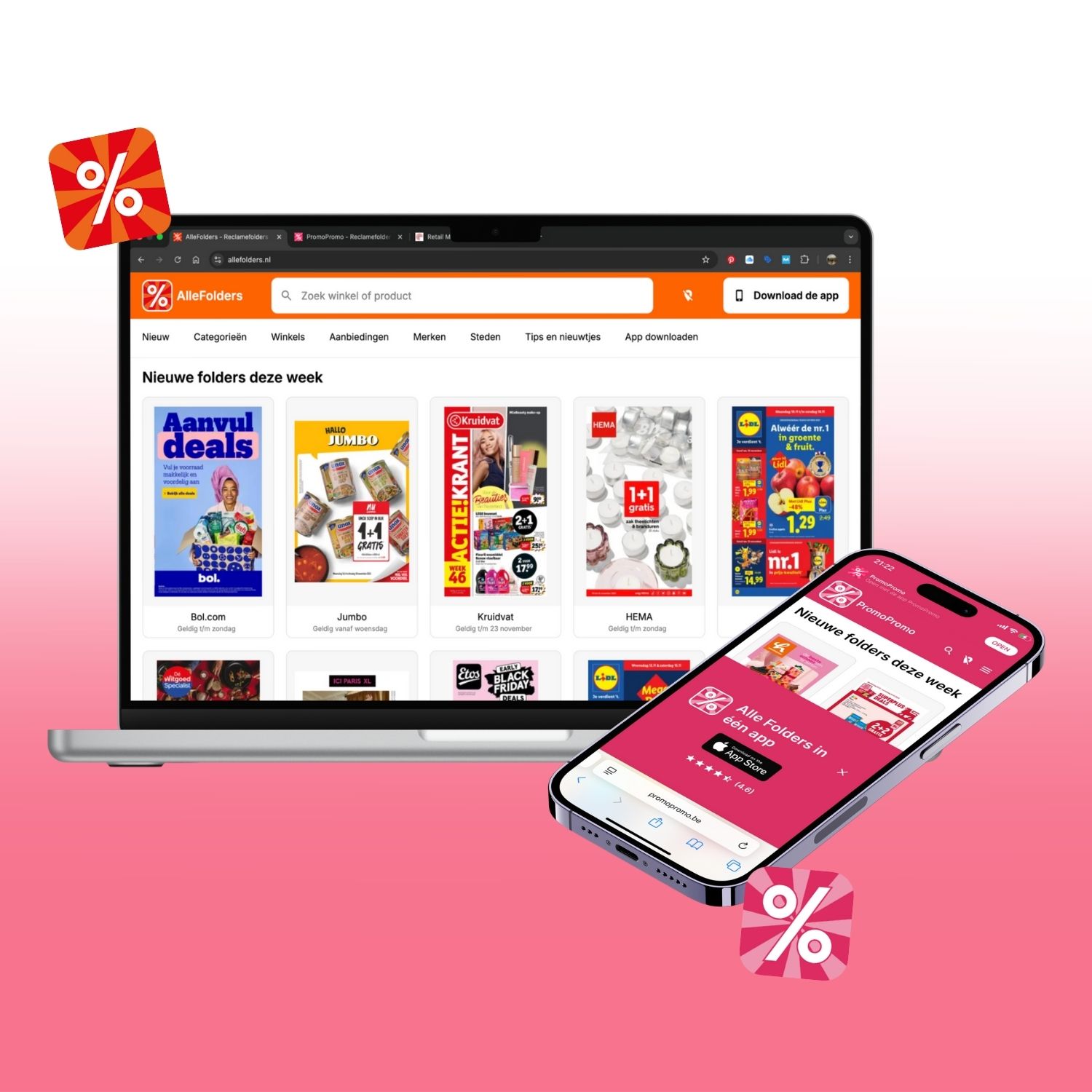 Project voor Retail Media Support: lancering en optimalisatie van de websites allefolders.nl en promopromo.be.