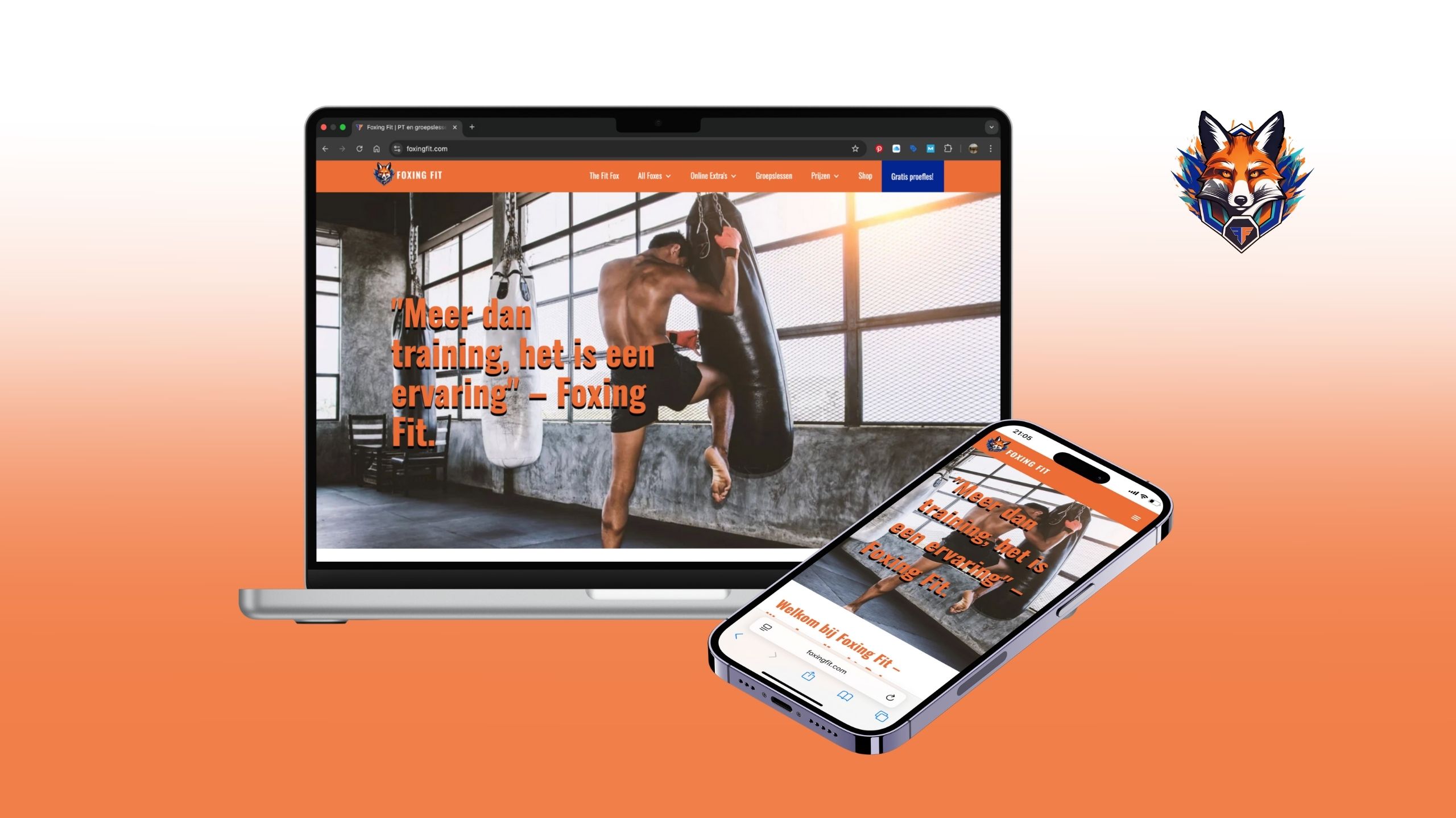 Klantcase Foxing Fit - Rebranding Webdesign Business Coach